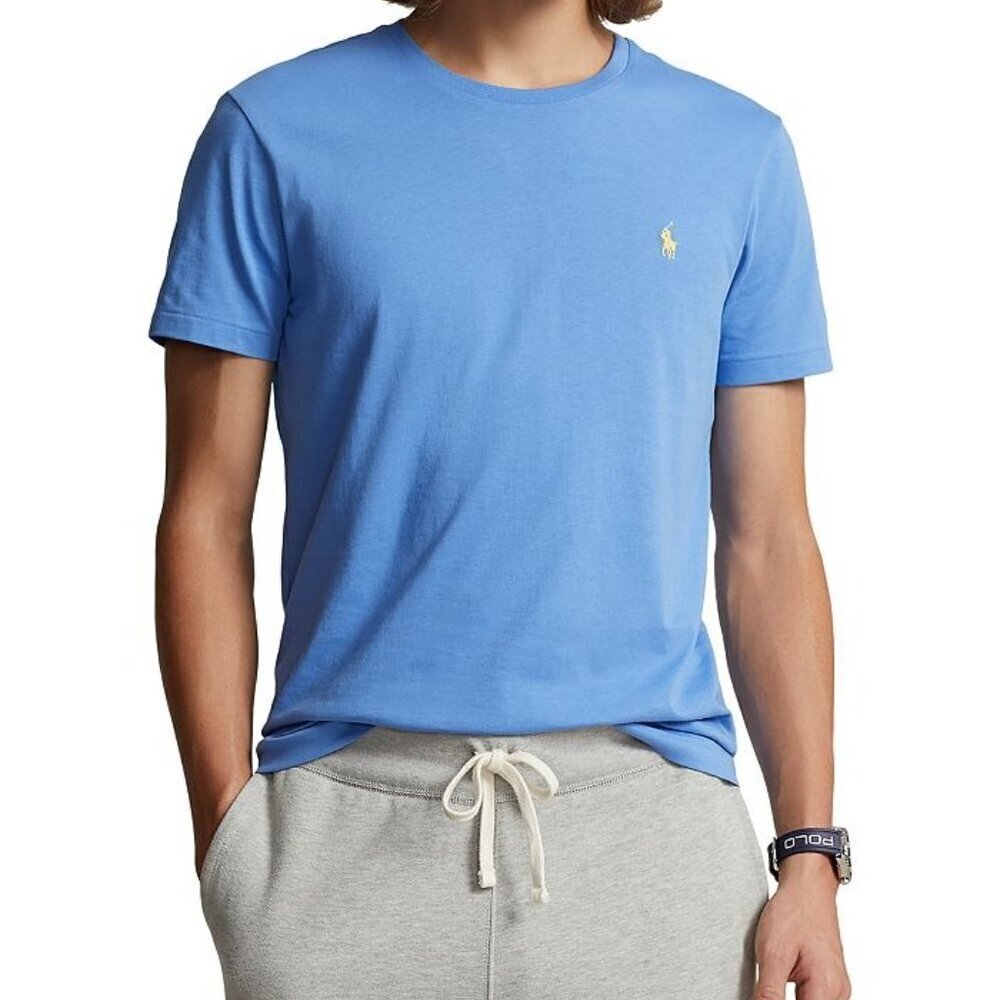 NWT Polo Ralph Lauren Men's Blue Short Sleeve Custom Slim Fit Tee Size M - Picture 4 of 12